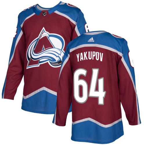 Adidas Men Colorado Avalanche 64 Nail Yakupov Burgundy Home Authentic Stitched NHL Jersey